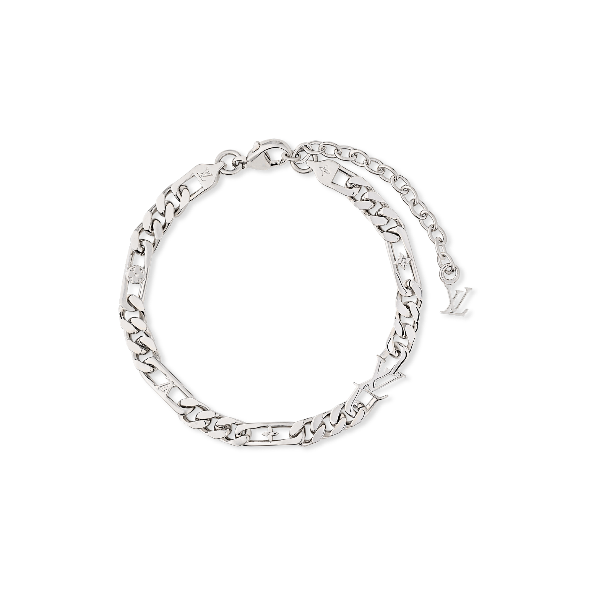 INFINIONLY Bracciale Donna In Argento 925 Con Cristalli Zirconi - Regolabile, Catena A Ancora, Scintillante